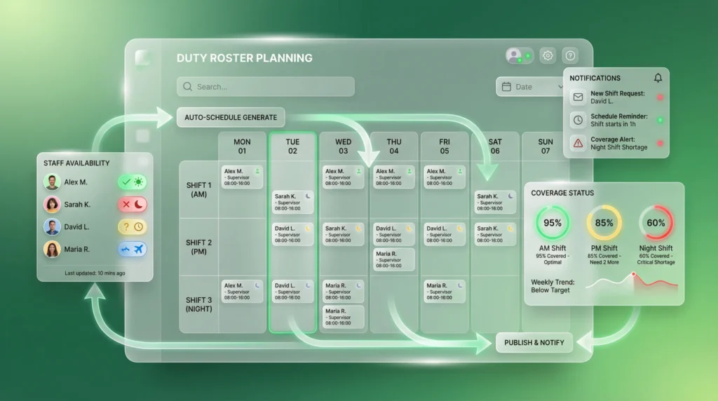 employee duty roster management