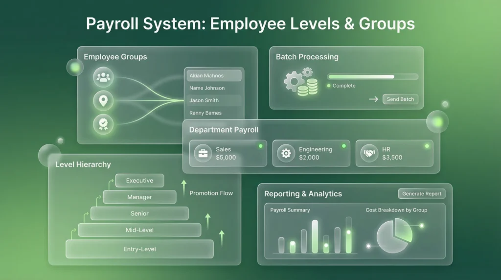 employee level and employee group payroll