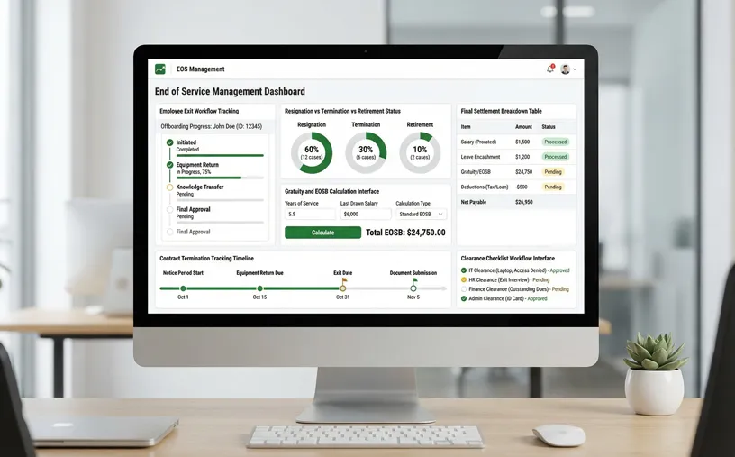 end of service software qatar